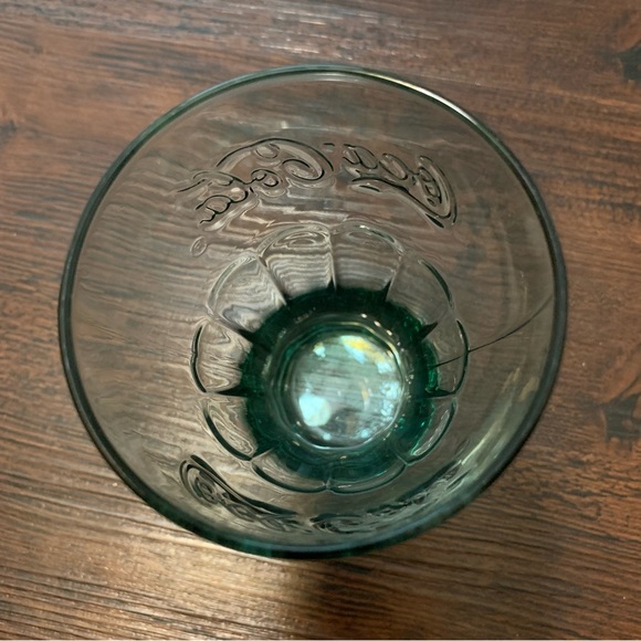 Coca Cola Vintage Green Tint Drinking Glass - Picture 3 of 4